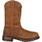 Rocky Original Ride Branson, Men's Waterproof Western Roper Boots, 9 M, Leather, 10 in Height FQ0002733 - alternate 2
